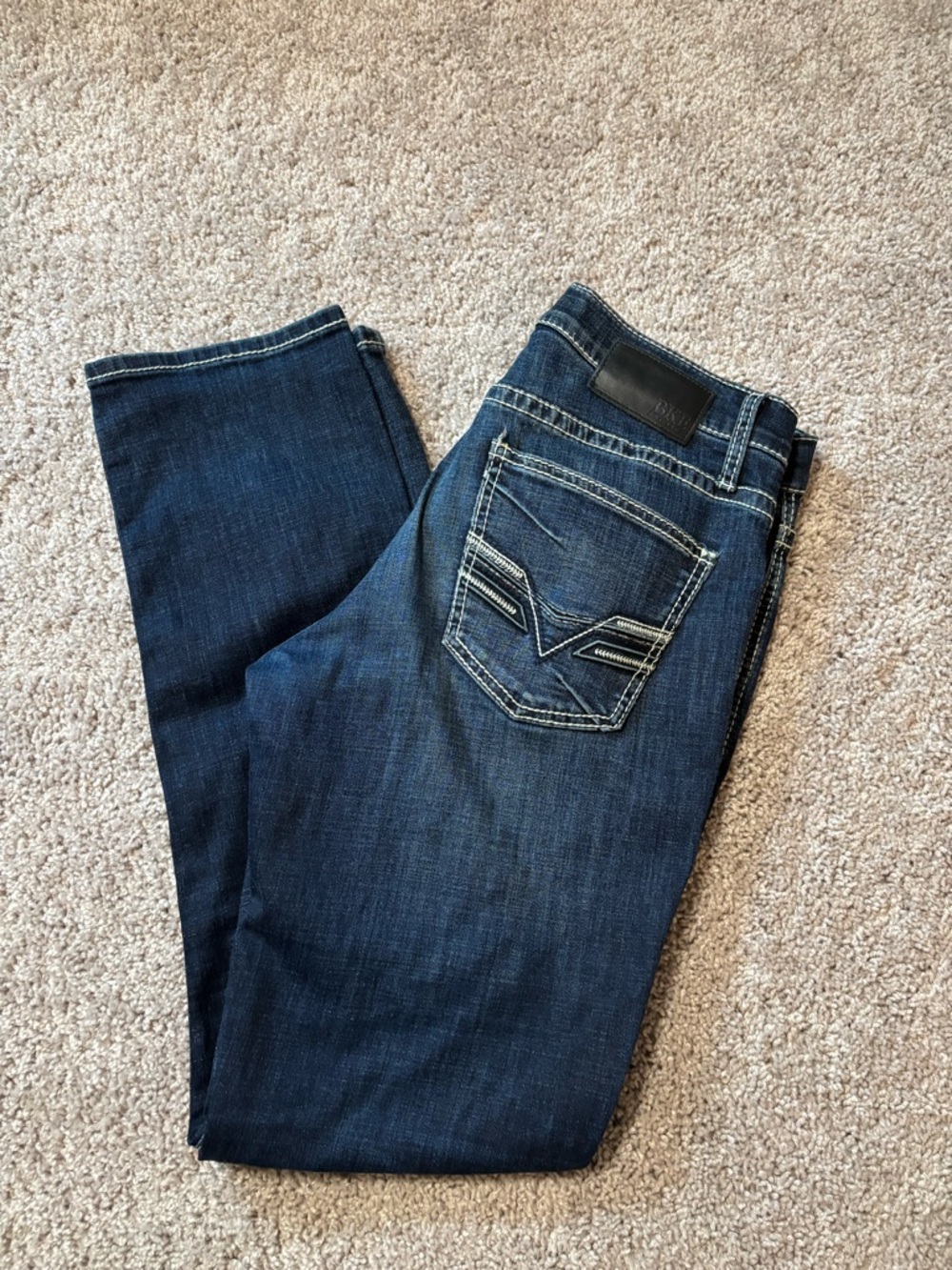 Men’s Bke Jake Straight Western Jeans Size 33x32 Cowboy